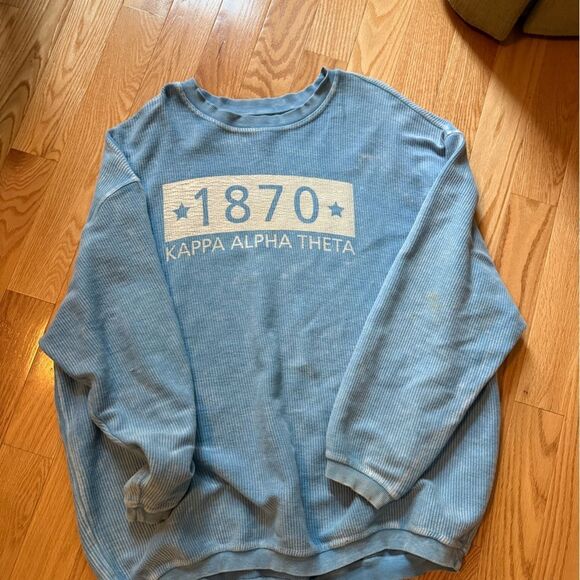 Kappa Alpha Theta Blue Crewneck Women's Jacket - Picture 2 of 6